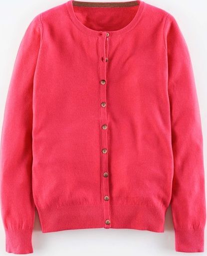 Boden Cashmere Crew Neck Cardigan Red Boden, Red