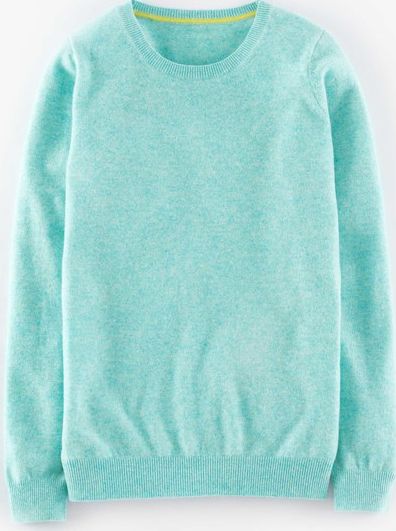 Boden, 1669[^]35068774 Cashmere Crew Neck Jumper Blue Melange Boden,