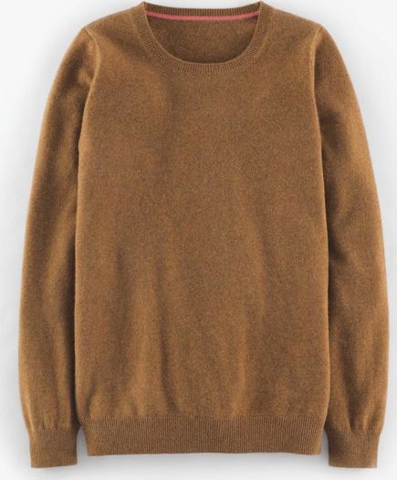 Boden, 1669[^]35077551 Cashmere Crew Neck Jumper Dark Caramel Melange