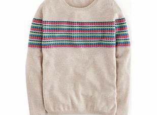 Cashmere Crew Neck Jumper, Light Oatmeal,Caramel