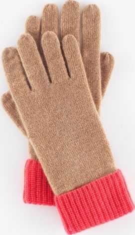 Boden Cashmere Glove Caramel Melange/Coral Reef Boden,