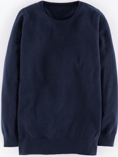 Boden Cashmere Relaxed Crew Neck Blue Boden, Blue