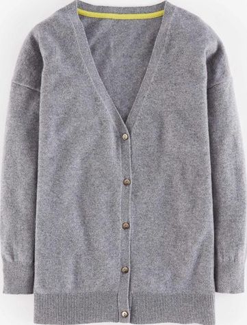 Boden, 1669[^]35221134 Cashmere Relaxed V Cardigan Grey Boden, Grey