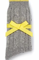 Cashmere Socks, Grey Melange & Pineapple,Navy &