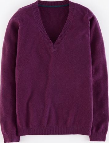 Boden, 1669[^]35193028 Cashmere V-neck Jumper Elderberry Boden,