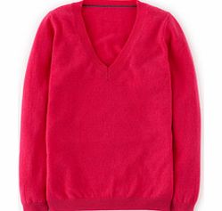 Boden Cashmere V-neck Jumper, Orchid