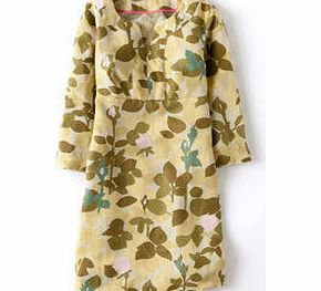 Boden Casual Linen Tunic, Green Rosebud,Pink Lady
