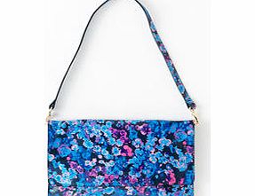 Boden Chelsea Clutch, Blue Party Floral,Green Party