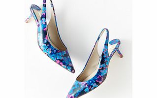 Boden Chelsea Slingbacks, Blue Party Floral,Zebra