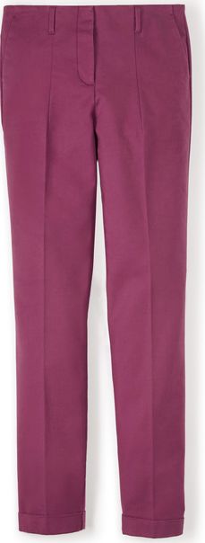 Boden Chelsea Turn-Up Trousers Purple Boden, Purple