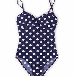Boden Chic Swimsuit, Sailor Blue Spot,Black,Tutti