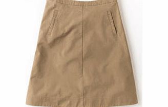 Boden Chino Skirt, Cappuccino,Oriental Blue,White