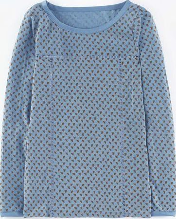 Boden, 1669[^]35012459 Claudia Top Frosty Blue Mini Fans Boden, Frosty