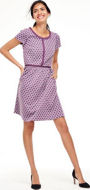 Boden Clementine Jacquard Party Dress Dark Lilac/Lilac