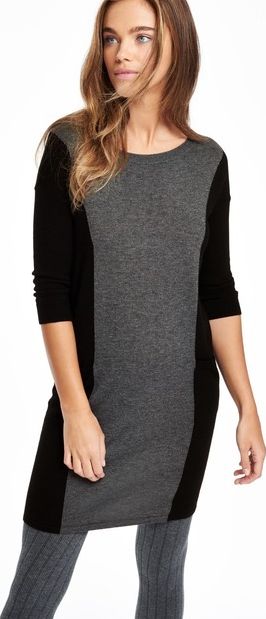 Boden, 1669[^]35215003 Colourblock Tunic Party Dress Black/Charcoal