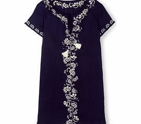 Boden Corsica Kaftan, Navy with Ivory,Pink with