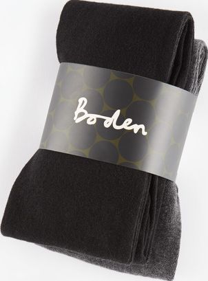 Boden Cotton Blend Tights Black/Grey Boden, Black/Grey