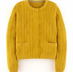 Boden Cotton Cable Cardigan, Yellow,Grey 34251611