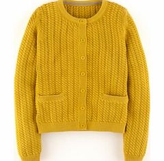 Cotton Cable Cardigan, Yellow,Grey 34251660