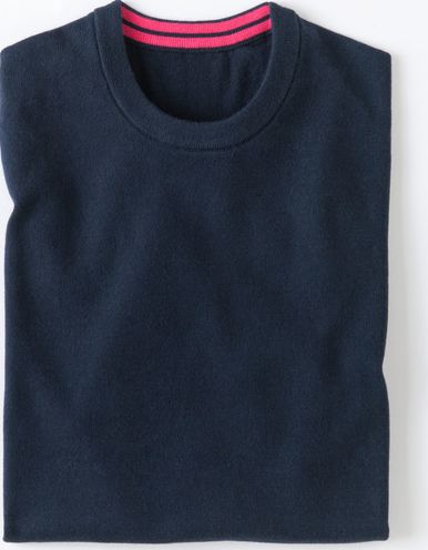 Boden, 1669[^]33166638 Cotton Cashmere Crew Neck Neat Navy Boden, Neat