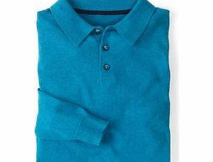 Boden Cotton Cashmere Polo, Cinder Grey,Neat