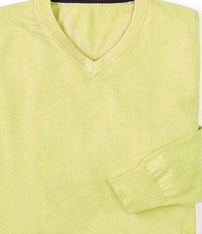 Boden Cotton Cashmere V-neck Yellow Boden, Yellow