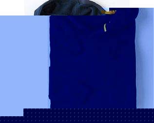 Cotton Hooded Sweater, Blue 34057380