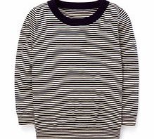 Boden Crew Neck Jumper, Clotted Cream/Navy 34613935