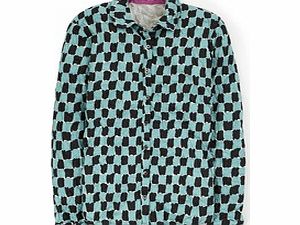 Boden Crinkle Jersey Shirt, Blue,Brown,Red 34420901