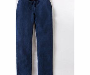 Boden Cropped Linen Trouser, Blue 34448134