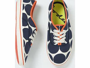 Boden Dotty Canvas Plimsolls, Blue,Citron Spot 33897000