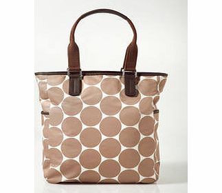 Boden Dotty Shopper, Cappuccino,Yellow,Dark Aqua