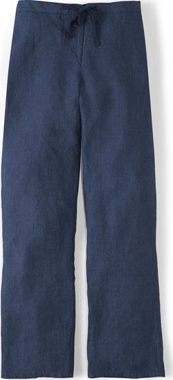 Boden Drawstring Linen Trouser Blue Boden, Blue 34827493