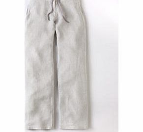 Boden Drawstring Linen Trouser, Light Grey,Light