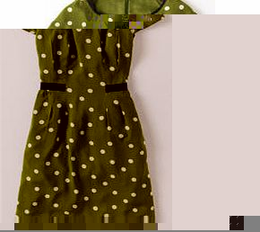 Boden Easy Day Dress, Vintage Green Spot,Compote