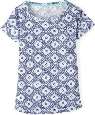 Boden Easy Printed Tee Blue Boden, Blue 34882811
