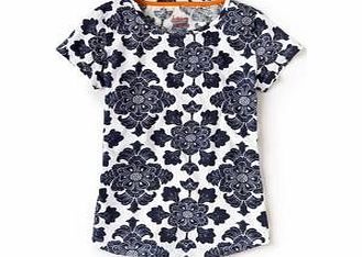 Boden Easy Summer Tee, French Navy Mosaic,Multi Mosaic