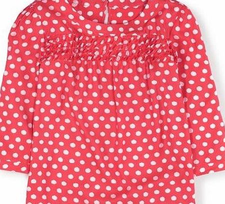 Boden Edith Top Red/Ivory Flower Stamp Boden,