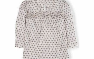 Boden Edith Top, Red/Ivory Flower Stamp,Ivory/Grey