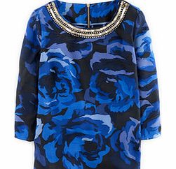 Embellished Eliza Top, Black,Blue Painted