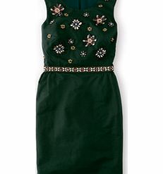 Boden Embellished Floral Dress, Black,Green,Blue