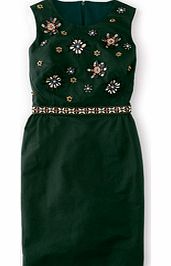 Embellished Floral Dress, Green,Blue 34318550