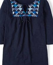 Boden Embroidered Bib Top, Blue 34641837