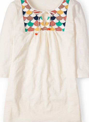 Boden Embroidered Bib Top Ivory Boden, Ivory 34641803