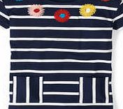 Boden Embroidered Flower Top, Navy/Ivory 34642645