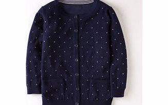 Boden Embroidered Spot Cardigan, Blue,White 34035634
