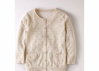 Boden Embroidered Spot Cardigan, White,Blue 34035683