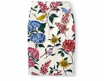 Boden Emilie Pencil Skirt, Ivory Botanical,Tutti