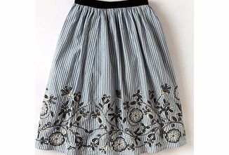 Boden Emily Skirt, Navy Stripe,Blue Chambray,Pink