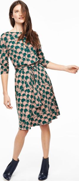 Boden, 1669[^]35065168 Erica Party Dress Dusky Rose Circles Boden,